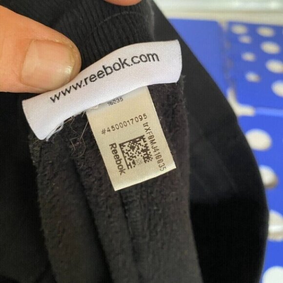 REEBOK Sweatpants Joggers Unisex W31 L25 Black Side Pockets Drawstring Athletic - Picture 12 of 13